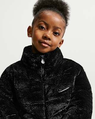 Nike Little Kids' Quilted Faux Fur Jacket. Nike.com